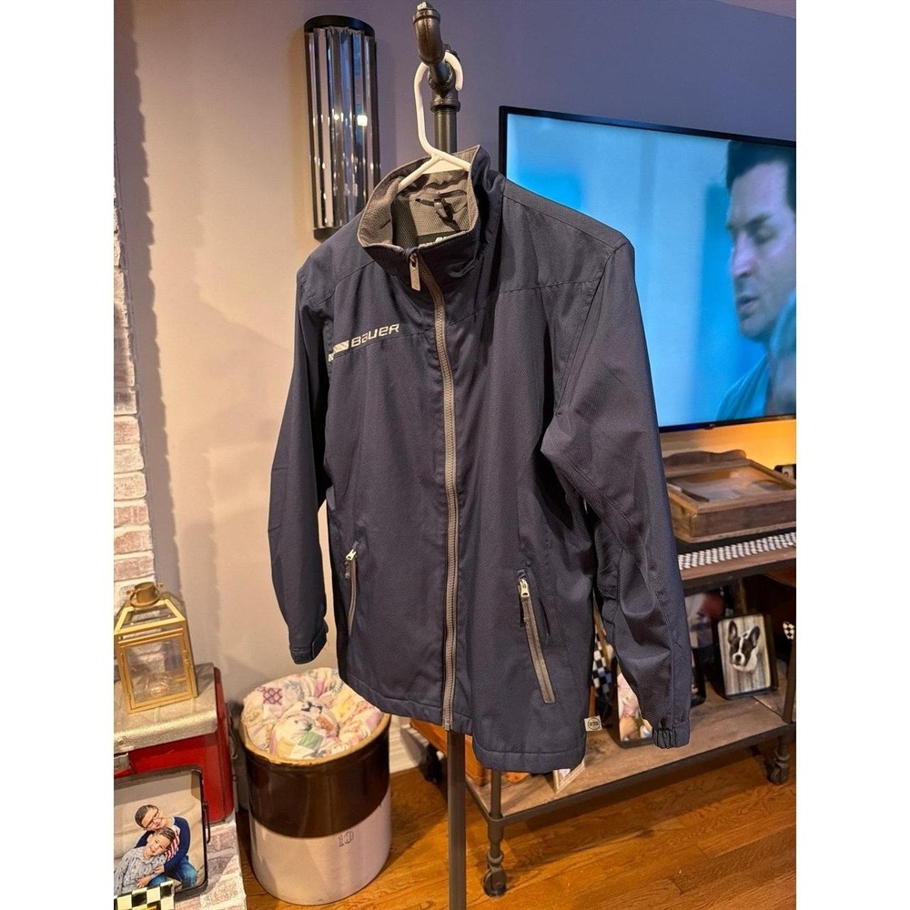 Bauer Flex Full Zip Jacket a lightweight, water-resistant shell navy Medium